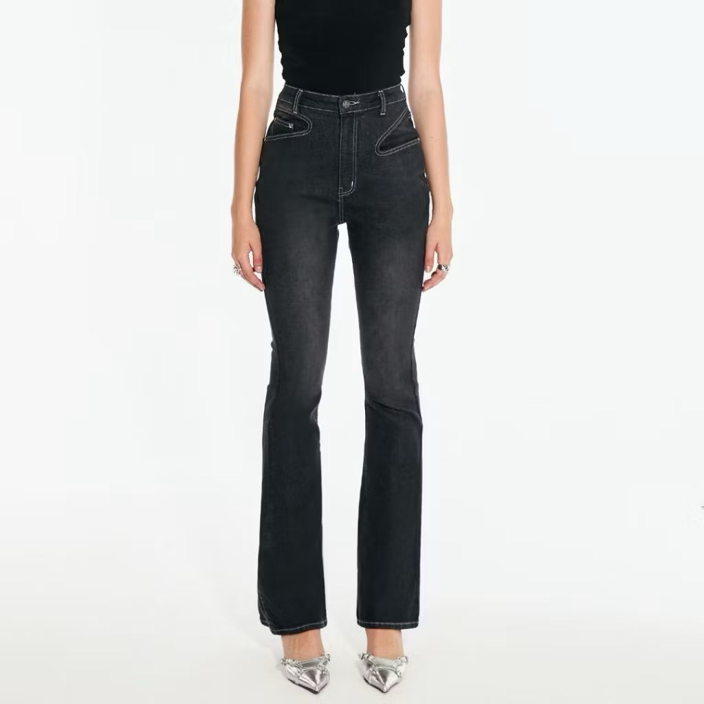 ส่งต่อ - Merge Curve Up Jeans สีดำ(XL)