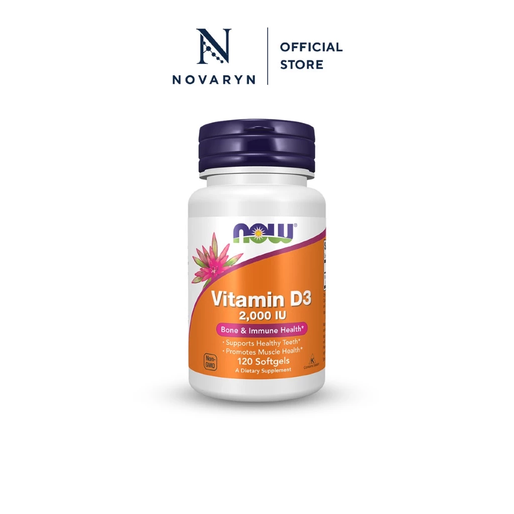 [ของแท้] NOW Vitamin D3 2000 IU | ดูแลกระดูก กล้ามเนื้อ เสริมภูมิคุ้มกัน