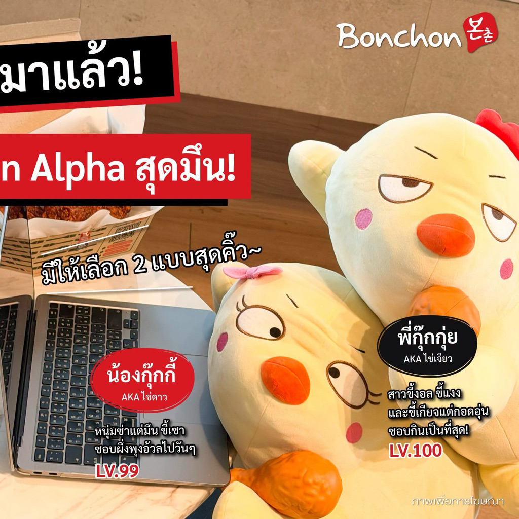 (พร้อมส่ง) ของแท้ 100% Bonchon Jumbo Chicken Pillow หมอนไก่กุ๊กกี้รัน สินค้าพรีเมียม ลิขสิทธิ์แท้จาก
