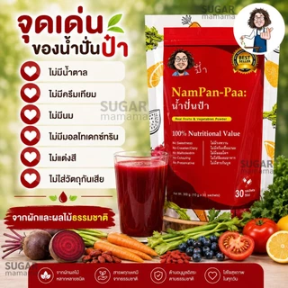 น้ำปั่นป๋า Nampan paa แท้ 100 % หมอนอกกะลา สันติมานะดี Satimanadee Super Veggies Blend น้ำผักผลไม้