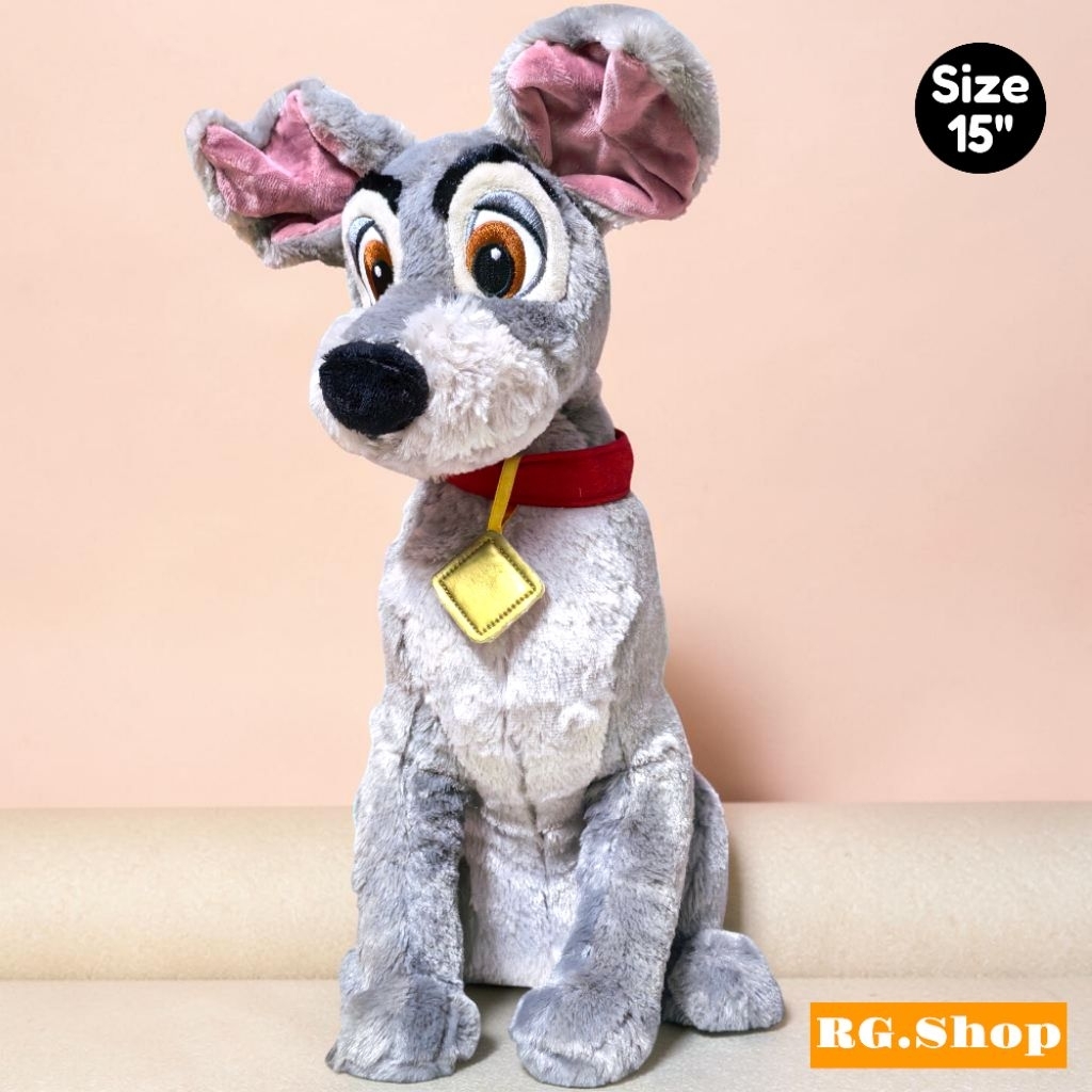 ✅สินค้า​พร้อม​ส่ง​‼️📌​✅​Disney Store Tramp 15" Dog Plush Lady and the Tramp stuffed animal