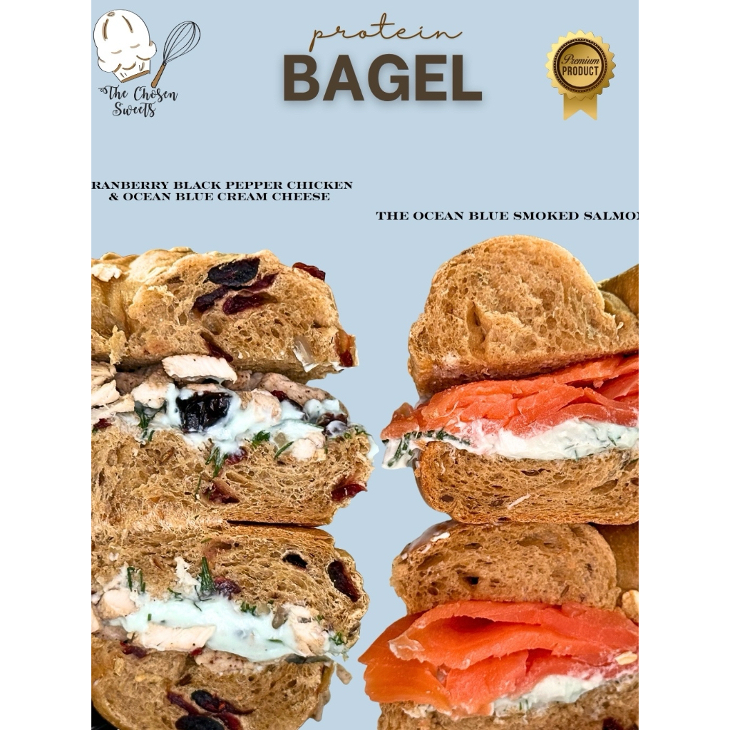 โปรตีนเบเกิล โอเชียนบลู Protein Bagel Ocean blue limited