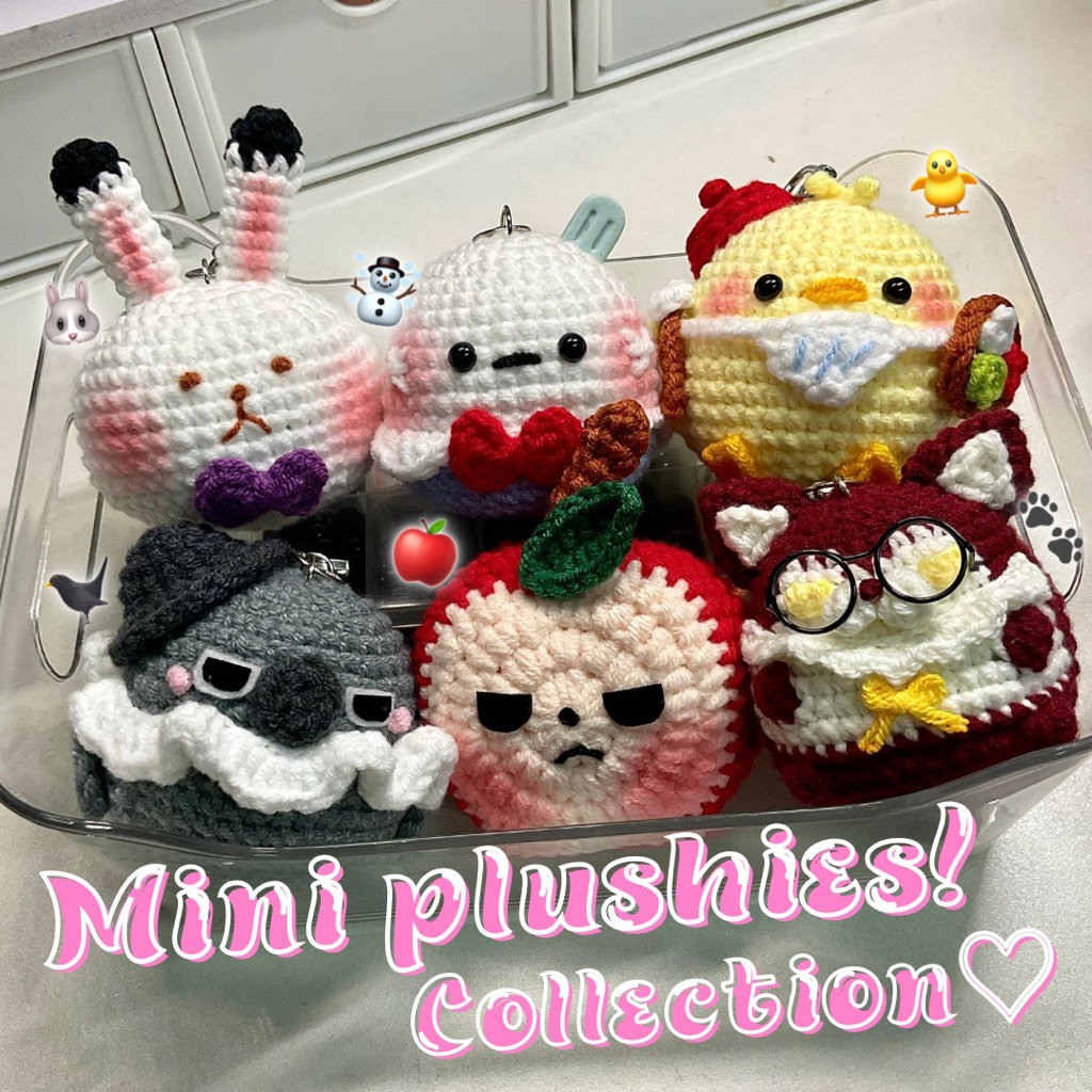 💌 Mini plushies keychain collection | พวงกุญแจตุ๊กตาไหมพรม✨