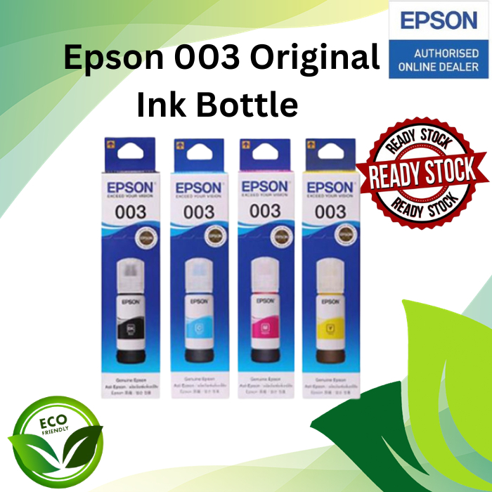 หมึก Epson 003 แท้100% Epson L3110 / L3150 / L5190/L3210/L3216/L3250/L3256/L5290/L5296