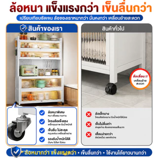 KN ตู้กับข้าว 6ชั้น มีล้อ ตู้เก็บของ ดีไซน์กันฝุ่น ประตูตู้พลิก การออกแบบบอร์ดรู สามารถ DIY เก็บของได้ ช่วยประหยัดพื้นที