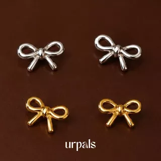 URPALS ต่างหู ลายโบว์ Stainless ชุบทอง 18K ใส่ได้ทุกวัน ไม่ลอกไม่ดำ