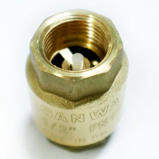 เช็ควาล์วสปริงทองเหลือง SANWA ซันวา สปริงเช็ควาวล์ทองเหลือง ขนาด 1/2" นิ้ว