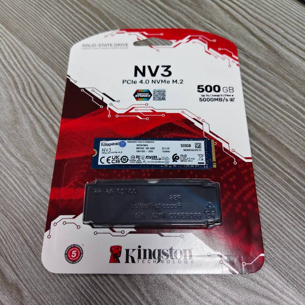 SSD  M.2  NVME  500GB  KINGSTON  NV3  PCle  4.0  ประกัน SYNNEX  10/07/2029