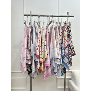 Monogram Iconic TB ฮิญาบพิมพ์ลายIcon ผ้าCotton Spandexนุ่มเบาพริ้วเด้งใส่สบาย