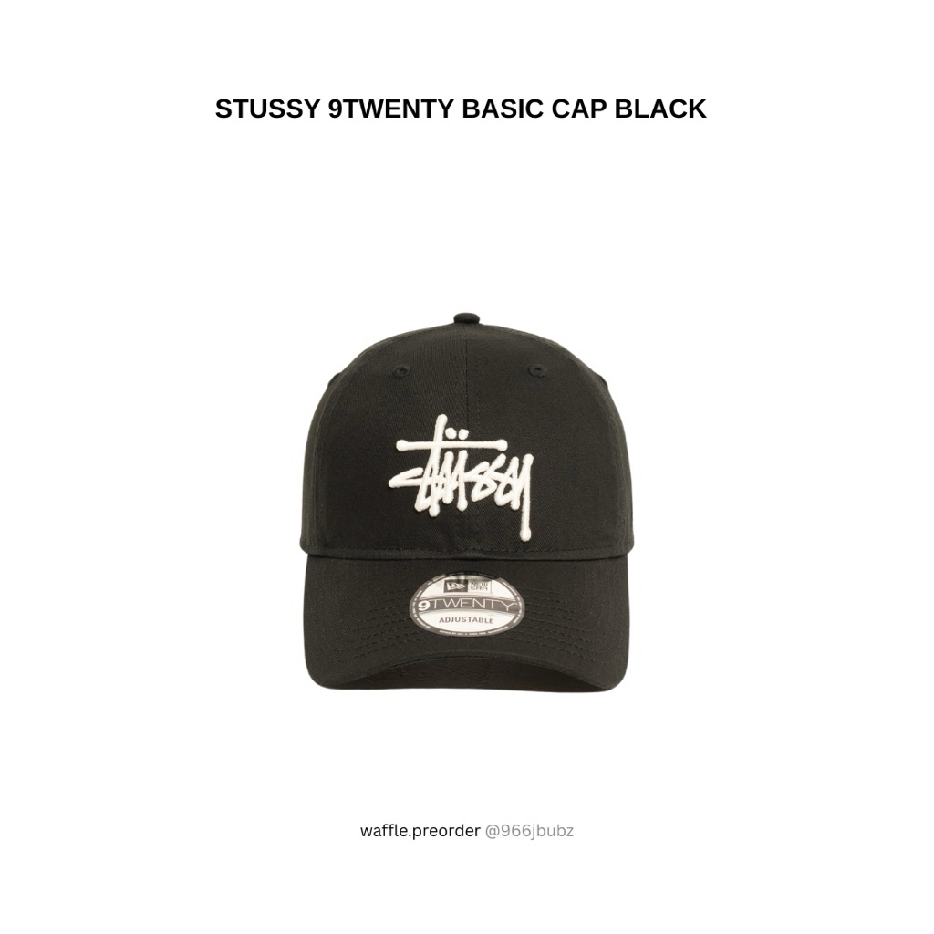 🇹🇭[ของแท้ 100% พร้อมส่ง] หมวก STUSSY 9TWENTY BASIC CAP BLACK