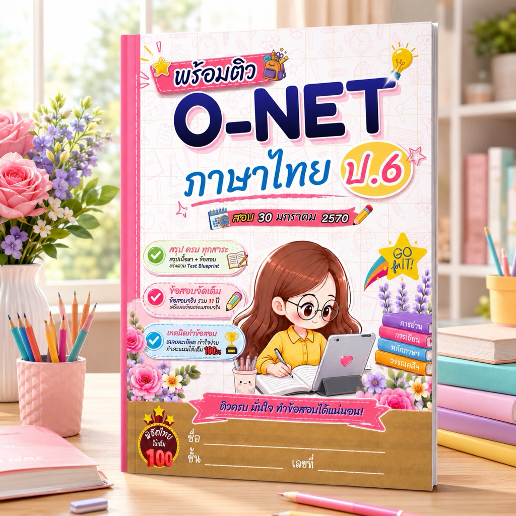 เล่มข้อสอบ O-NET ภาษาไทย ป.6 พร้อมเฉลยไฟล์ ปีการศึกษา 2569