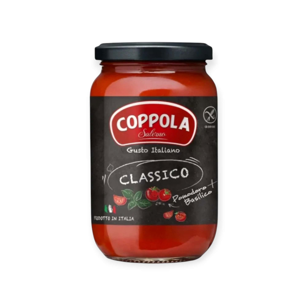 ซอสพาสต้ามะเขือเทศผสมโหระพา คอปโปลา 350g Coppola Classico Pasta Sauce ซอสสปาเกตตี อิตาลี Gluten Free