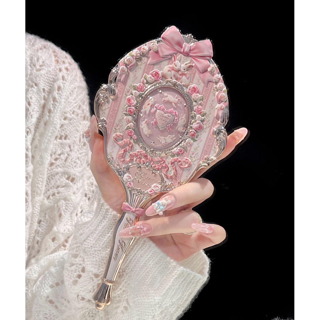 🐰Flower Knows Bunny Garden Collection Hand Mirror พร้อมส่งจากไทย🇹🇭