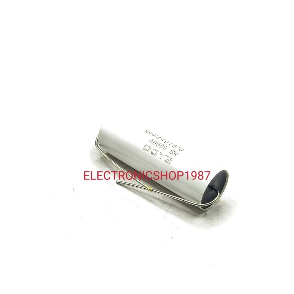 1ตัว 👉👉 C 0.01UF  8000VDC  EACO CAPACITOR DC  8KV คาปาซิเตอร์หางหนู DC8000V  0.01MF