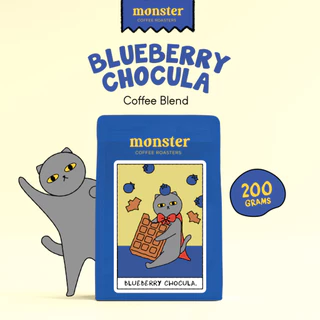 Monster Coffee Roaster เมล็ดกาแฟกลิ่นช็อกโกแลตบลูเบอร์รี่คั่วกลางเข้ม BLUEBERRY CHOCULA