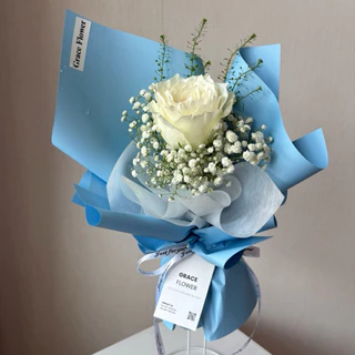 [ สินค้าพร้อมส่งด่วน ] ช่อดอกกุหลาบสด 1 ดอก ไซส์ S เลือกสีได้