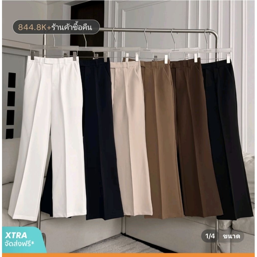 กางเกงมือสอง promthong sizeM สีกรมท่า