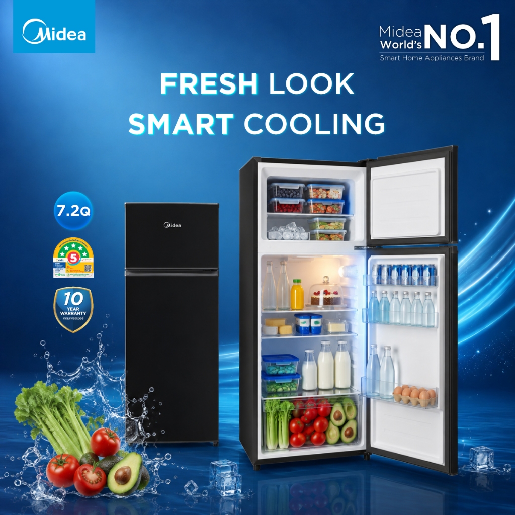 Midea MDRT294FG30TH ตู้เย็น 2 ประตู