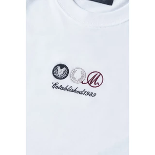 MeMo™ | NEW | Established Trio เสื้องานปักนูน โลโก้ ไหมเงา ผ้า Supersoft แขนสั้น ทรง Unisex