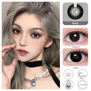 ส่งไวจากไทย Magister Realcon คอนแทคเลนส์สีดำ/คอนแทคเลนส์สีน้ำตาล เอฟเฟกต์ตาโตเกินจริง 14.5มม(2 ชิ้น/คู่)