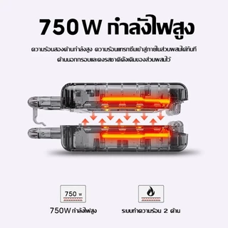 Yotex เครื่องทำแซนด์วิช เครื่องทำวาฟเฟิล 750 วัตต์ ปรับความหนาได้ 2 ระดับ ใช้งานง่าย เครื่องทำขนมปัง Sandwich Maker
