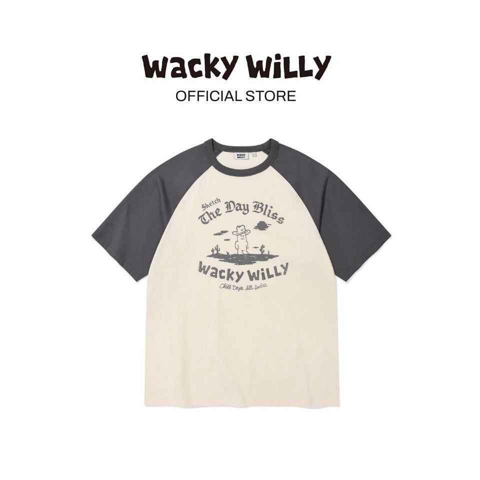 WACKY WILLY เสื้อยืดรุ่น RAGLAN SHORT SLEEVE T-SHIRT CREAM Unisex (80201SRGSSU_S6CMXX)