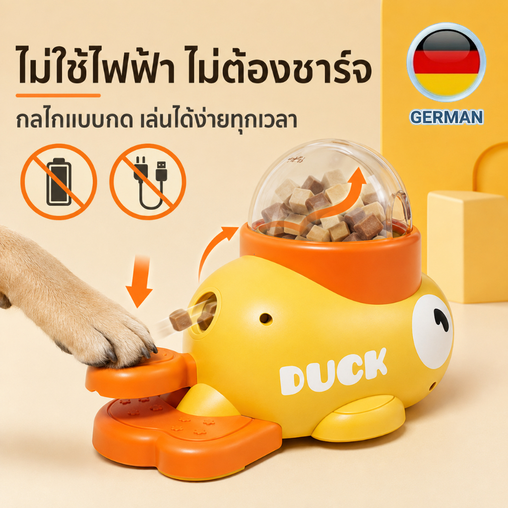 ของเล่นสัตว์เลี้ยงแบบโต้ตอบ กดแล้วขนมออก เหมาะสำหรับสุนัขและแมว