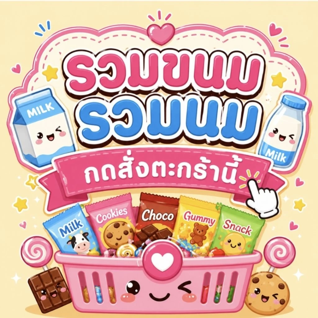 รวมขนมทุกอย่างกดที่นี่จ้า