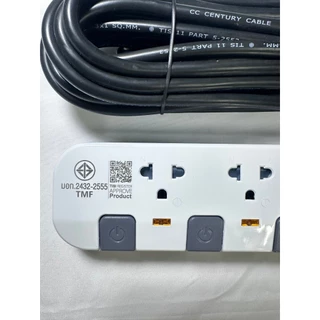 TOSHINO กันไฟกระชาก รางปลั๊กไฟ รุ่น P Pioneer 2300W 2 / 3 / 4 / 5 / 6ช่อง มี 2USB 2.1A บางรุ่น ยาว 3 / 5 / 10เมตร