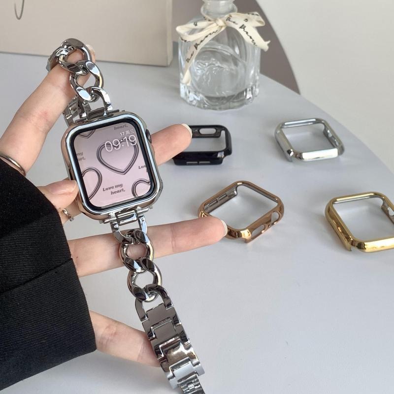 พร้อมส่ง จากไทย เคส PC แบบแข็งไม่มีจอ แบบเงา ใช้ได้กับ Smart Watch 11 10 9 8 7 6 5 4 3 2 1 Se H13Pro