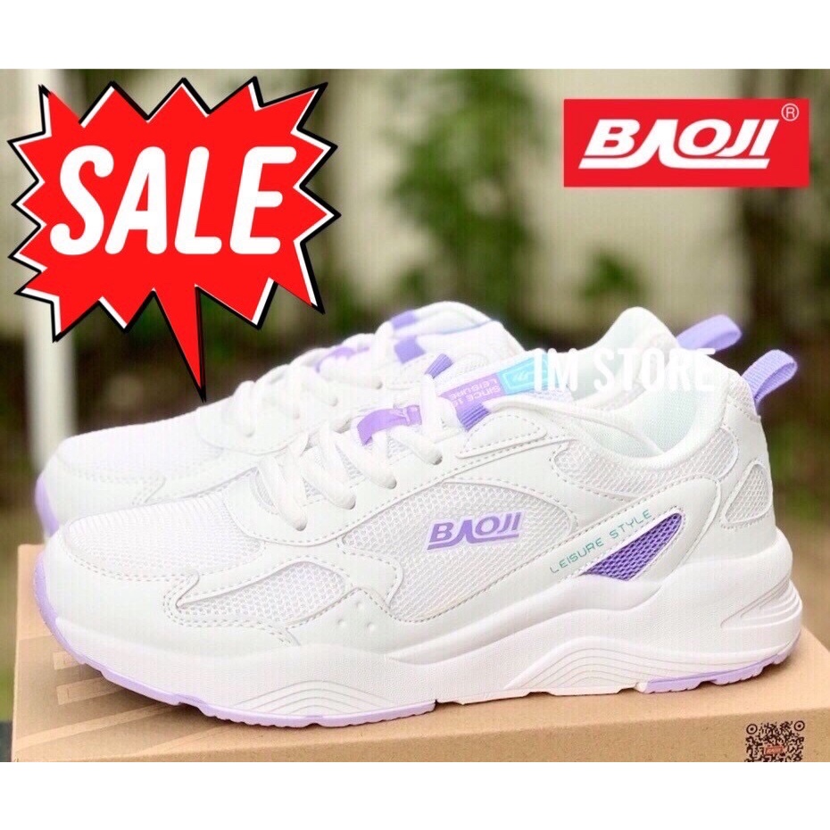 💥 BAOJI ลิขสิทธิ์แท้ SALE 💥 ขายดี รองเท้าบาโอจิ เบาจิ ผู้หญิง นุ่ม สบาย รองเท้าออกกำลังกาย รองเท้าผ้