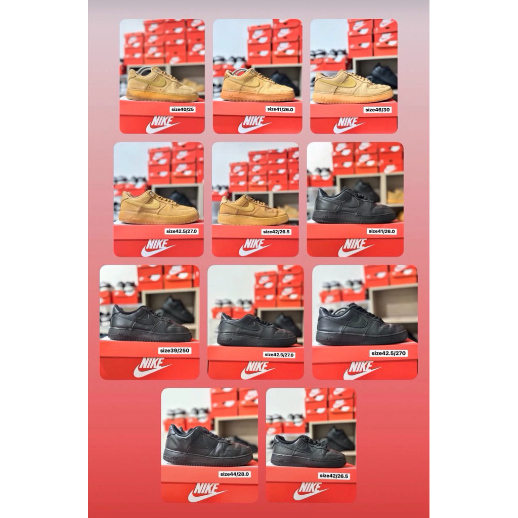 AF1🤍👟👟👟👟👟1/2👟👟ดำล้วนกับน้ำตาล