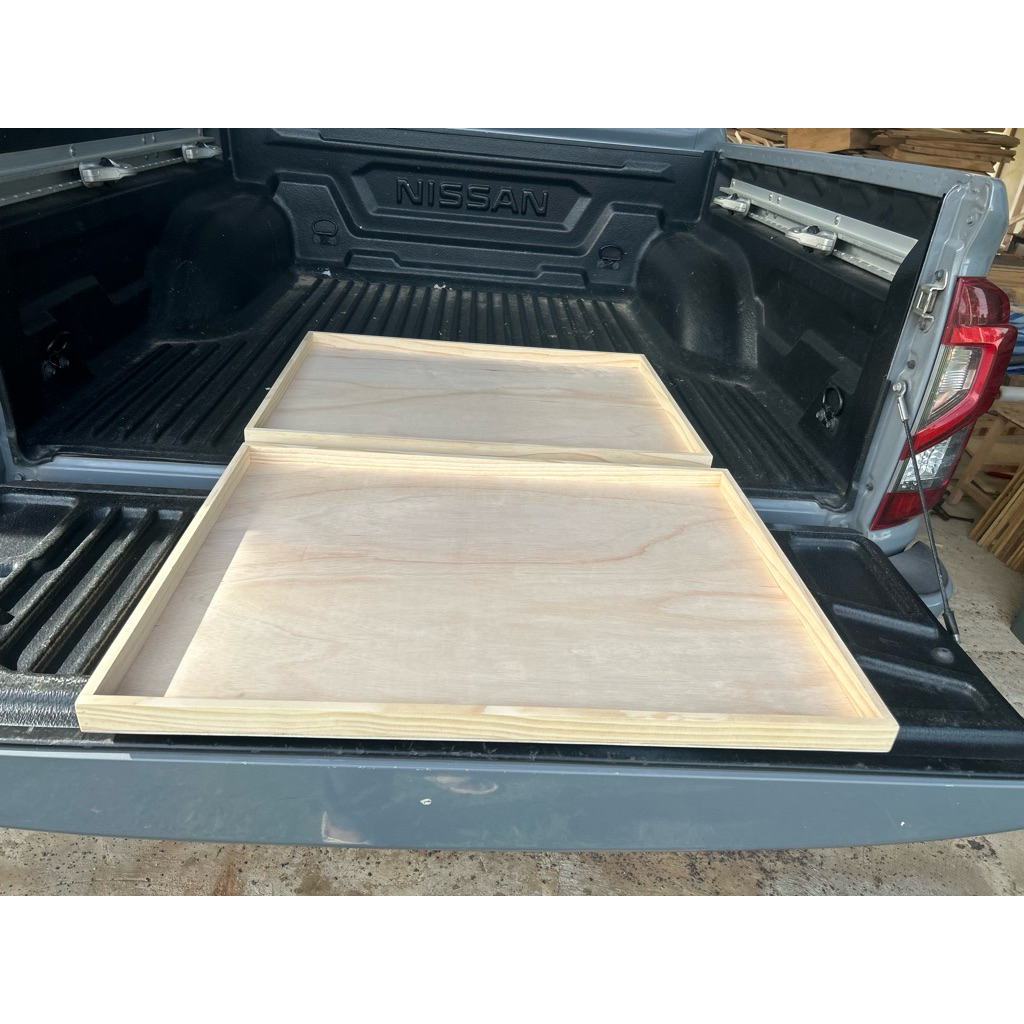 ถาดไม้ 57 X 76 X 3 CM. ( 2 ชิ้น ) ขนาดภายใน รับงานสั่งทำตามแบบ
