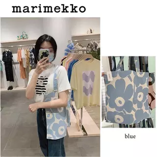 กระเป๋า Marimekko ของแท้ 100% พร้อมส่งในไทย! ! ราคาถูกที่สุด รีดได้ ถุงผ้าMarimekko Tote Bag กระเป๋าผ้า ขนาด 44x43cm