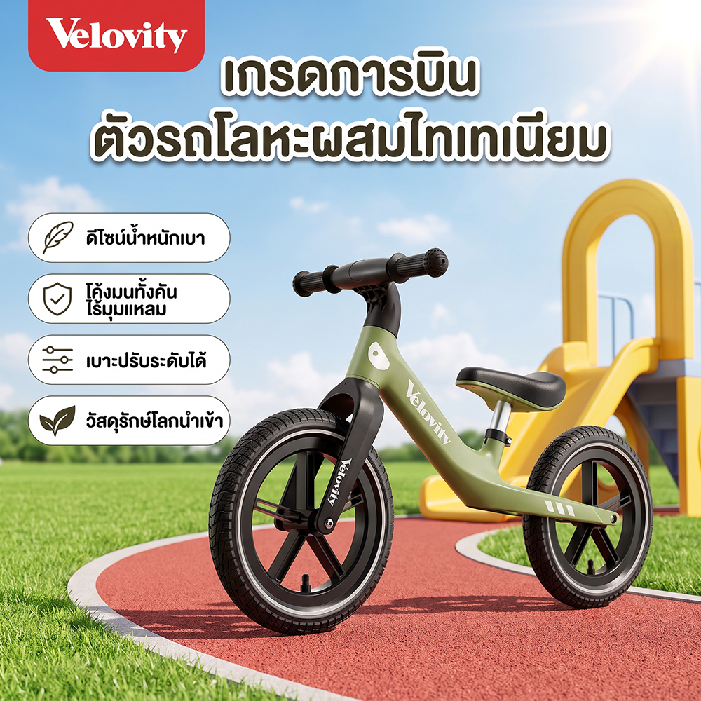 【พร้อมส่ง】12นี้วจักรยานสมดุล ของขวัญที่เหมาะสมสำหรับเด็ก จักรยานทรงตัว พัฒนาความสามารถในการปรับสมดุลของเด็ก