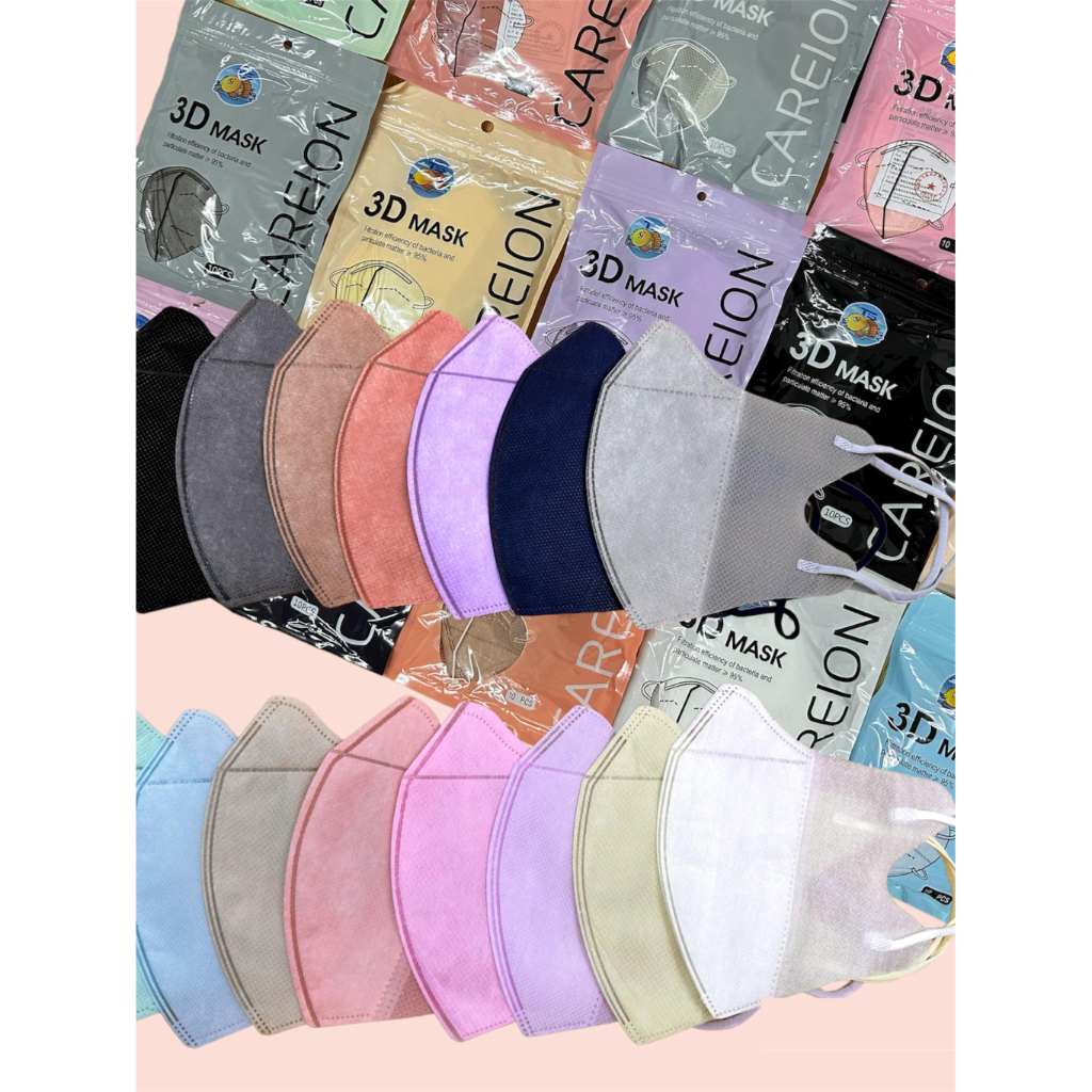 🌈{3บาท} 3D Mask หน้ากากหน้าเรียวลิส 10ชิ้น ต่อแพ็ค หน้ากากอนามัยสำหรับผู้ใหญ่