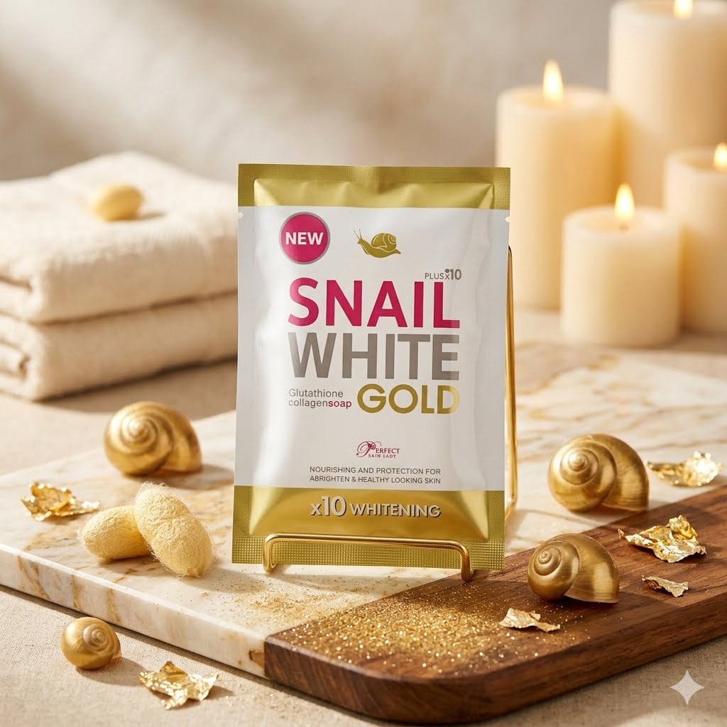 สบู่สเนลไวท์ โกลด์ Snail White Gold soap 1 ก้อน
