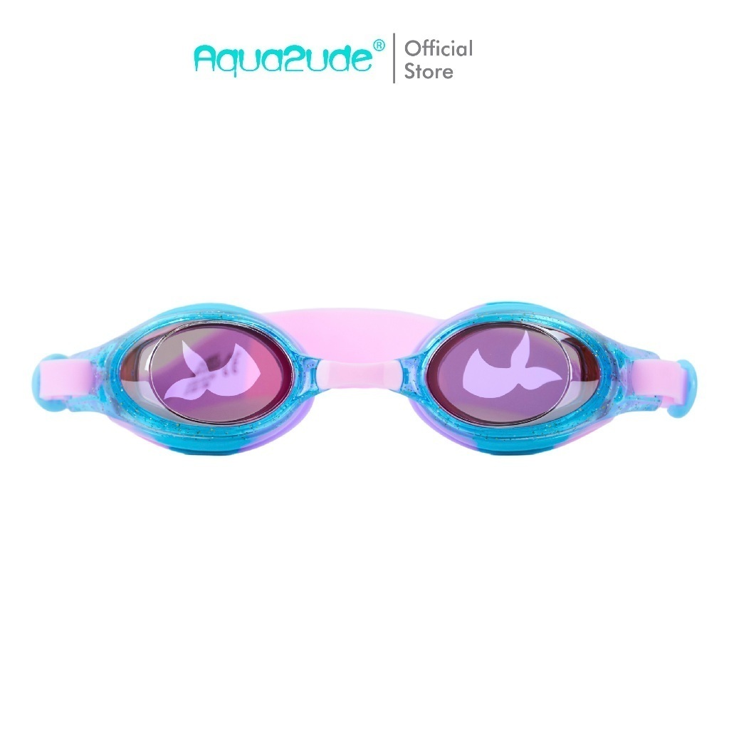 AQUA2UDE แว่นตาว่ายน้ำเด็ก ยอดฮิตจากอเมริกา สำหรับเด็ก 3 ขวบขึ้นไป MERMAID BLUE CLASSIC ใส่สบาย ของใช้เด็ก