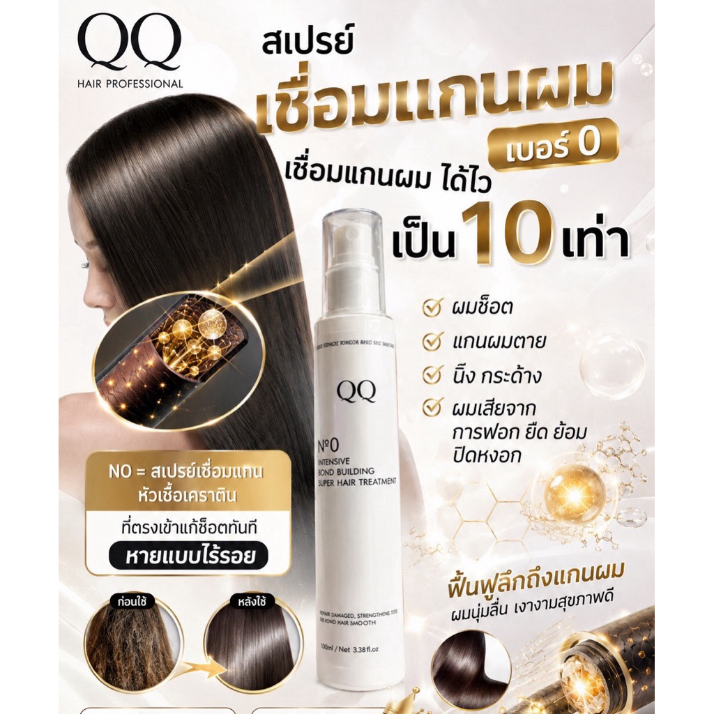 สเปรย์เชื่อมแกนแก้ผมช็อตQQ