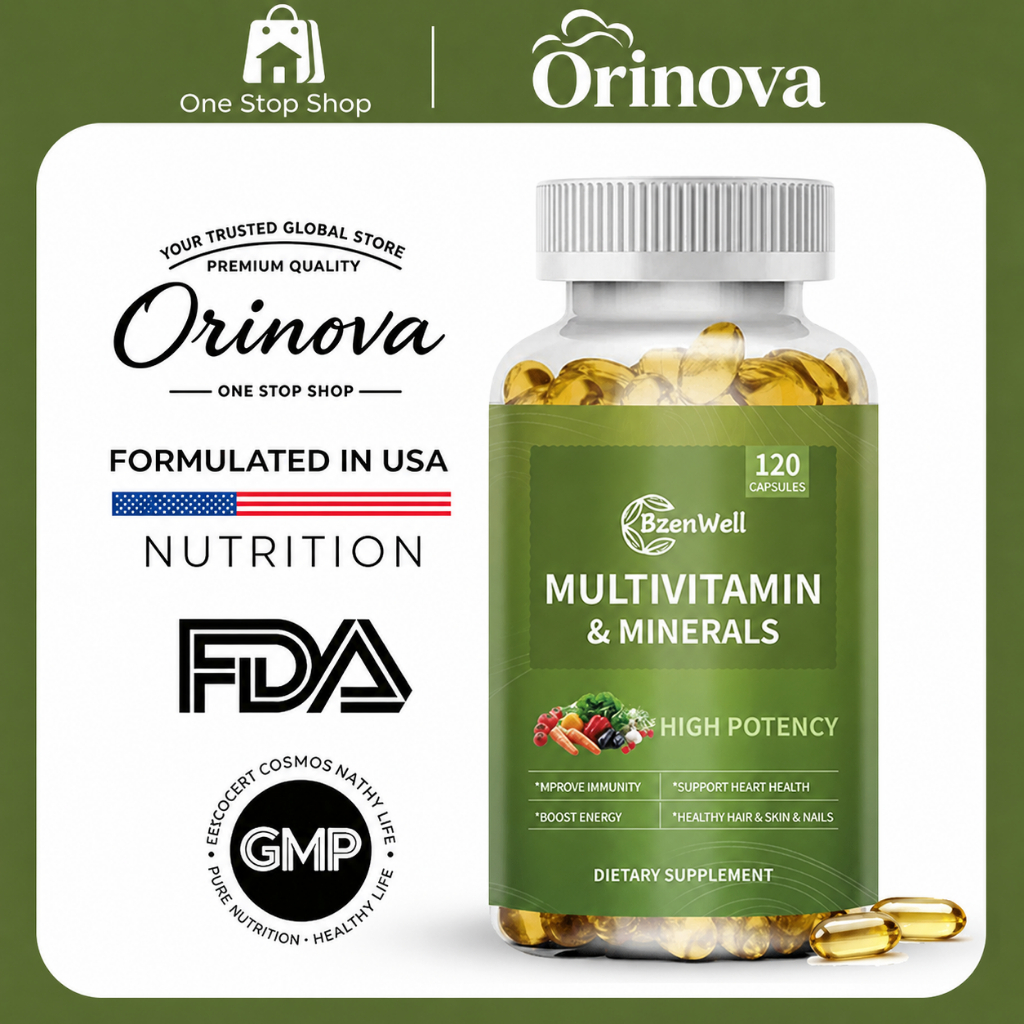 BzenWell วิตามินรวม Multivitamin & Minerals มี B-vitamin D3 K2 สังกะสี เหล็ก สนับสนุนสุขภาพประจำวัน [120 แคปซูล]