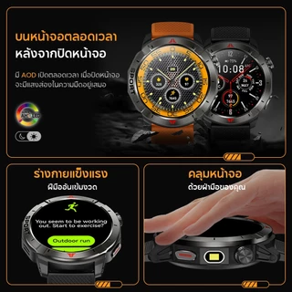 Aolon Navi R4 GPS สมาร์ทวอทช์ 1.43 นิ้ว Amoled นาฬิกา โทรผ่านบลูทูธ แบตเตอรี่ 410mAh 7-10 วัน นาฬิกาว่ายน้ำ