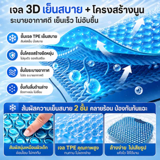 เบาะเจลรองนั่ง เพิ่มความหนา เบาะรองนั่ง เนื้อเจลรังผึ้งแถมปลอกผ้าถอดซักได้ เบาะเจลรังผึ้ง เบาะรองนั่งเนื้อเจลรังผึ้ง
