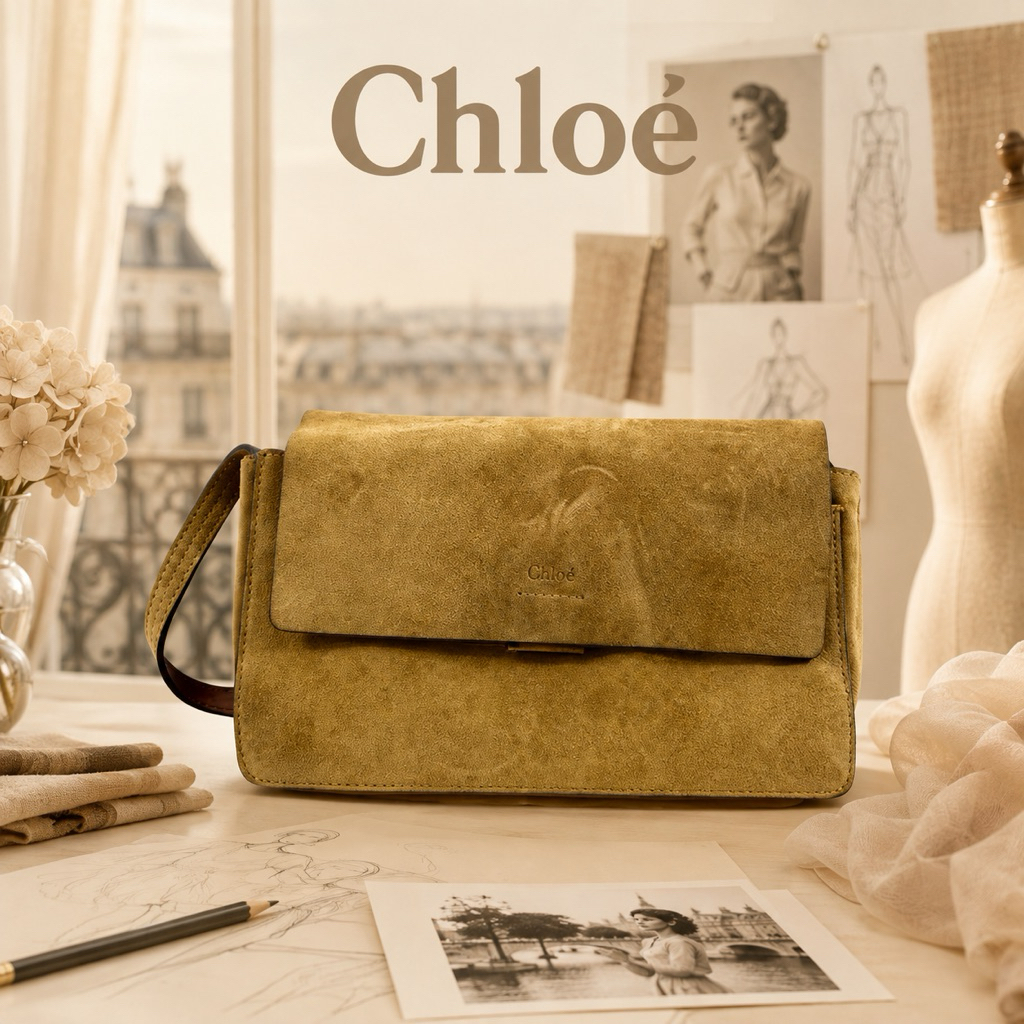 Chloé Crossbody Bag Minimal Suede Crossbody Suede Leather