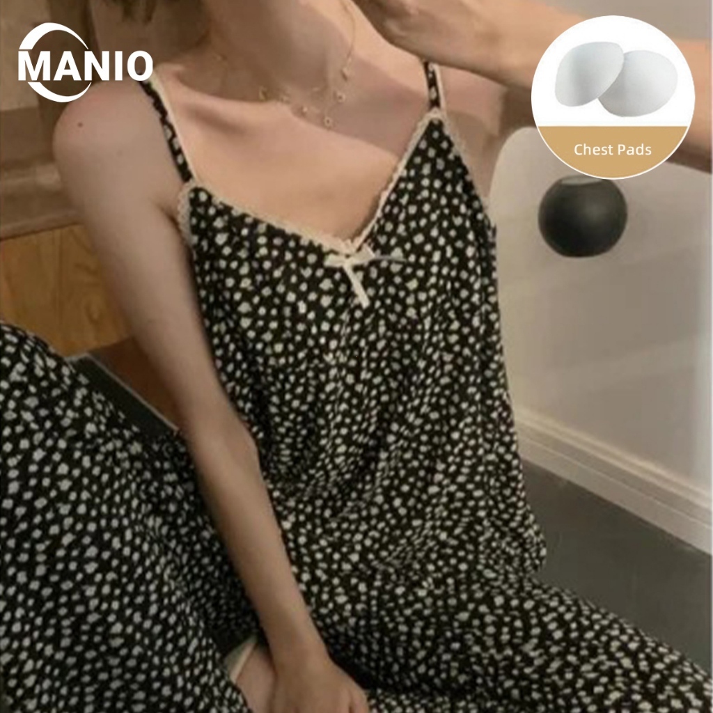BUY 2 GET 5% OFF Korean V-neck M-2XL Pajamas with Chest Pads for Woman Plus Size Loungewear