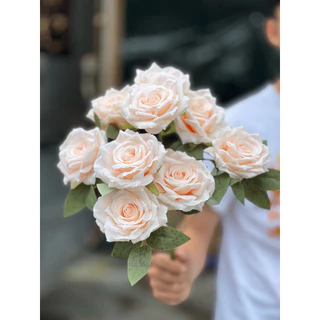กุหลาบโลลิต้า ดอกไม้ปลอม 1 ช่อมี 9 ดอก