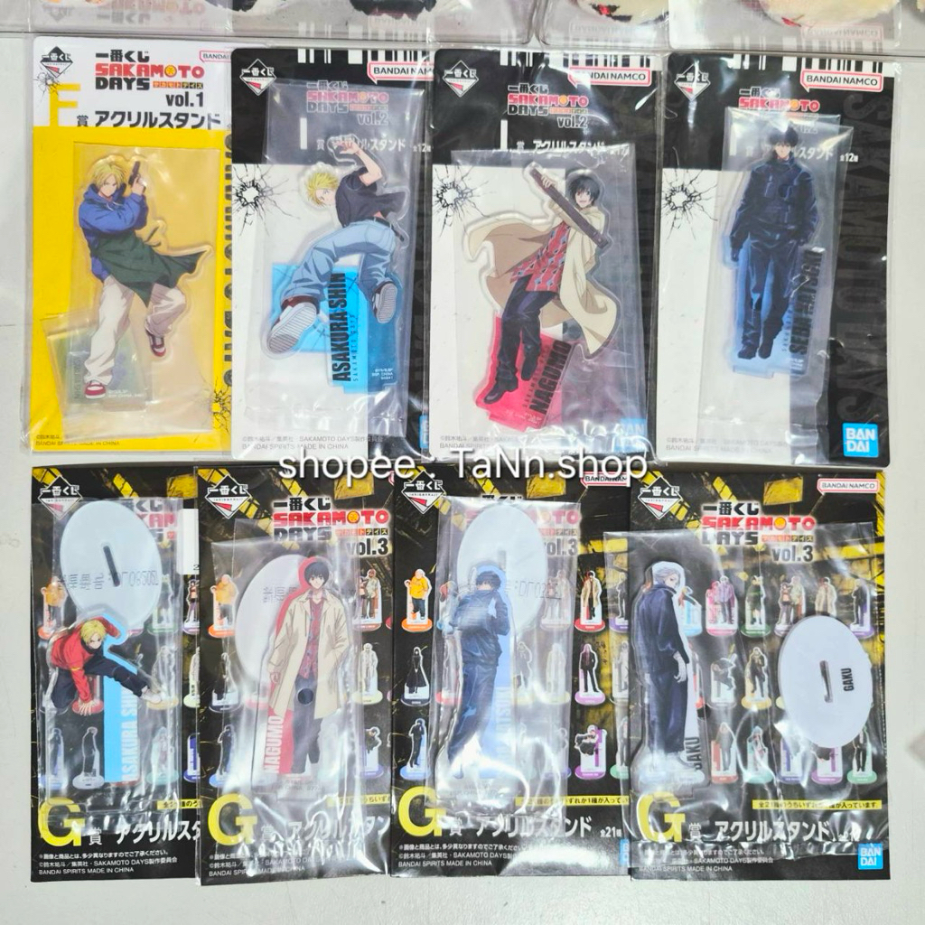 (พร้อมส่ง) Sakamoto Days Acrylic Stand Kuji ซากาโมโต้ เดย์ สแตนดี้ กุจิ ชิน กาคุ นางุโมะ นัตสึกิ มือ1