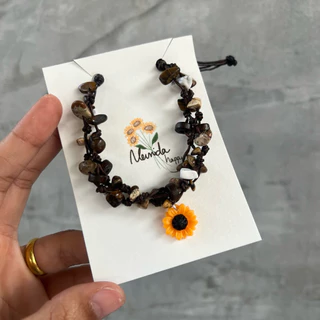 กำไลเชือกเทียน กำไลทานตะวัน พร้อมส่ง ✅ กำไลหิน กำไลหินแท้ จี้ทานตะวันกำไลไปงานดนตรีไปเเคมป์ปิ้ง กำไลแฮนเมด