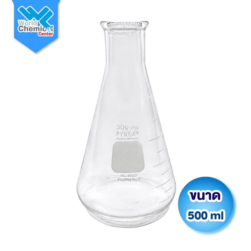 Erlenmeyer flask 500ml Pyrex