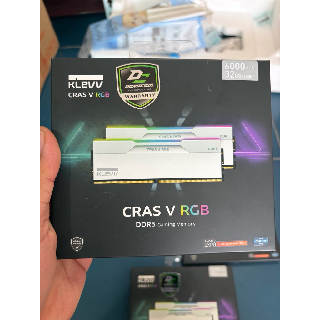 RAM DDR5(6000) 32GB (16GBX2) KLEVV CRAS V WHITE RGB