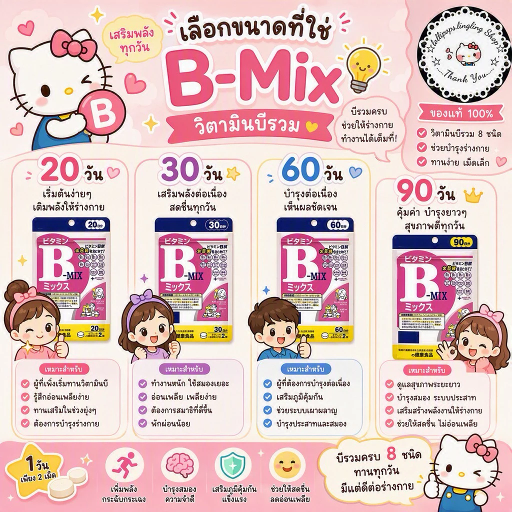 DHC B-Mix (20/30/60/90Days) วิตามินบีรวม ลดสิว การอักเสบของสิว